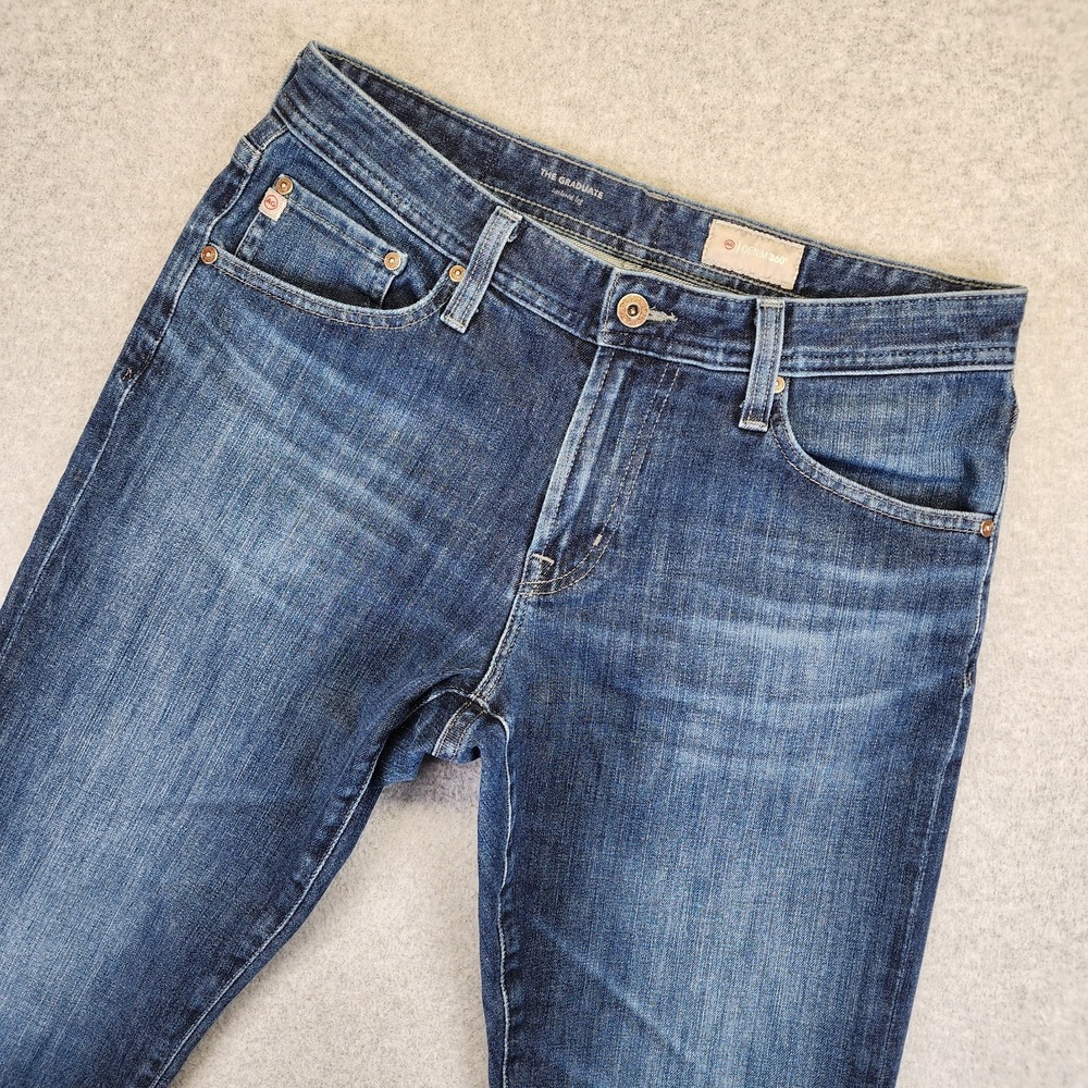 AG‎ Adriano Goldschmied The Graduate Jeans Mens 31x34 Tailored Leg Blue Stretch